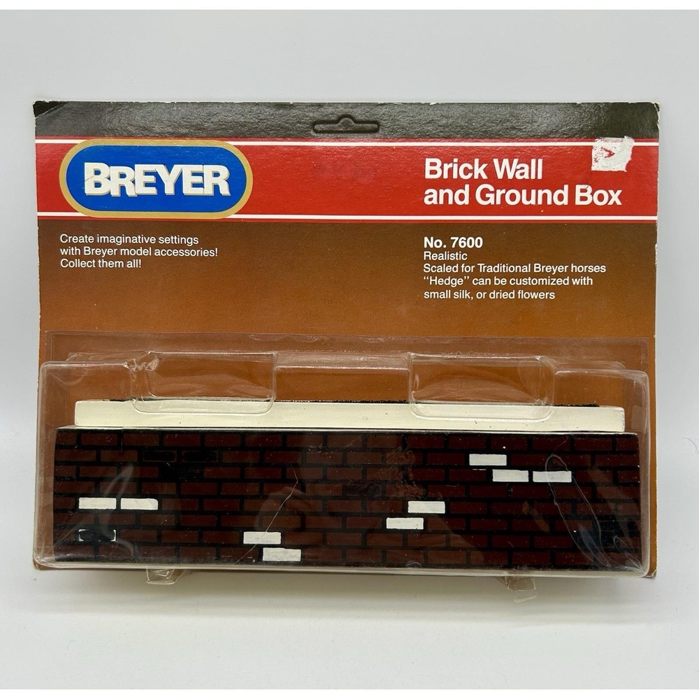 Vintage 1991 Breyer No. 7600 Horse Jump Brick Wall and Ground Box Breyer Horse